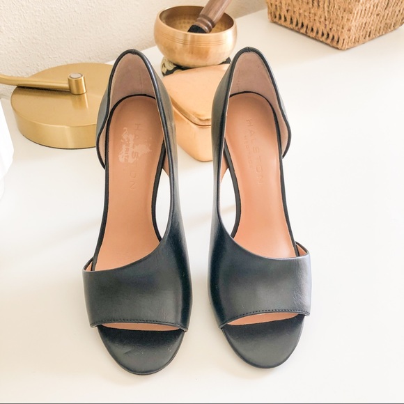 Halston Heritage | Lynn D'Orsay Leather Heels 5.5 - Picture 1 of 7